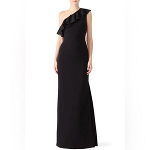 trina turk black eda gown
